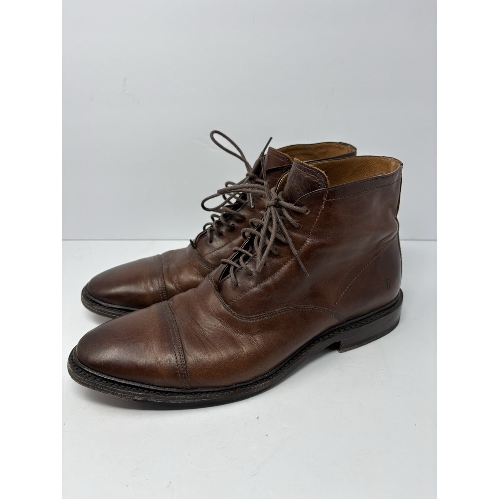 Frye Paul Chukka Boots Oiled Leather Brown Lace Up Men Size 10.5D Standard Fit